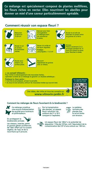 Mélanges de fleurs - Décor Mellifère - 50 m² - Mélange de fleurs - MEDIA_PACKAGING_VERSO